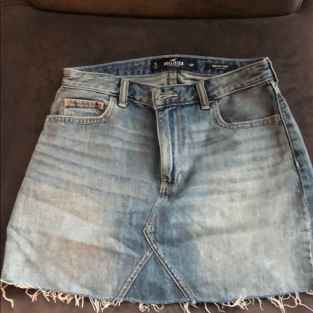 Hollister Light Wash Jean Skirt